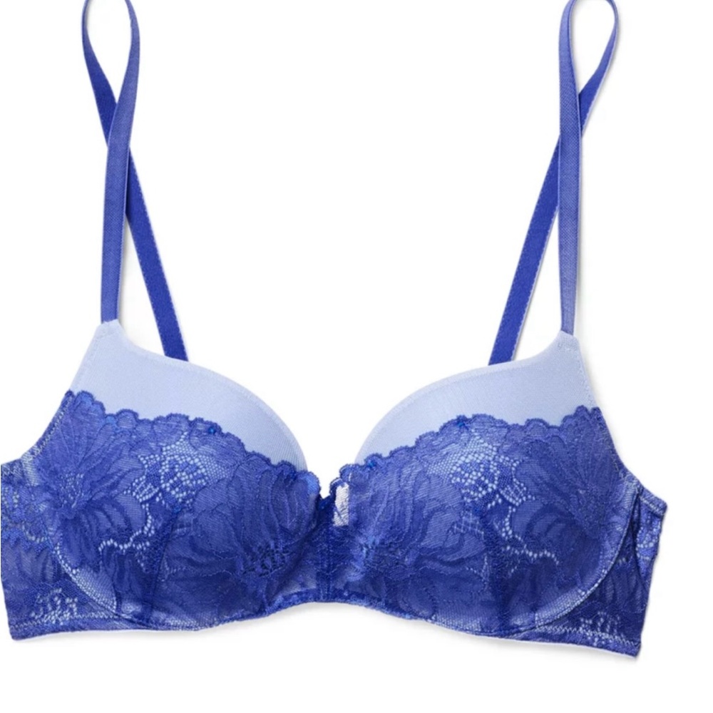 Adore Me Blue Lace Bra Size 38D NWT